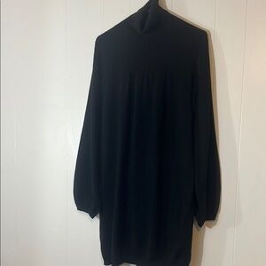Turtle Neck Sweater Black Dress Size Large